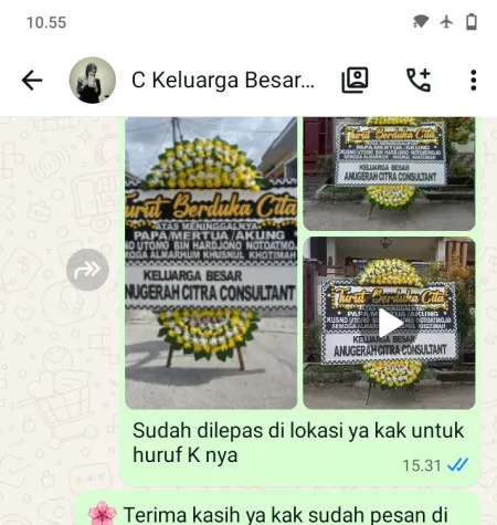 Pengiriman Papan Bunga Duka Pondokmelati